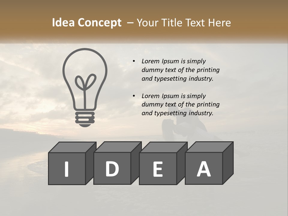 A Man And A Woman Are Kissing On The Beach PowerPoint Template