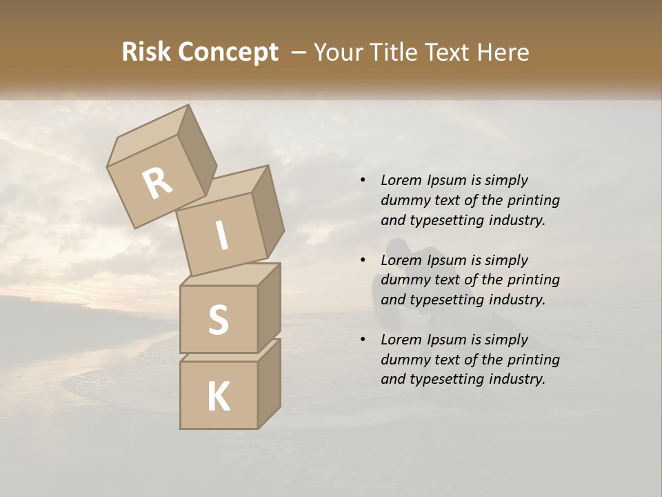 A Man And A Woman Are Kissing On The Beach PowerPoint Template