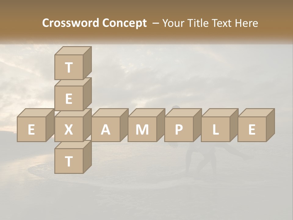 A Man And A Woman Are Kissing On The Beach PowerPoint Template