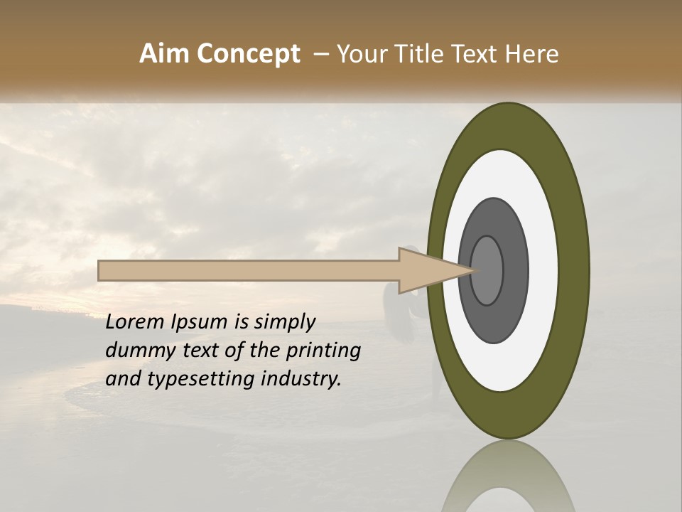 A Man And A Woman Are Kissing On The Beach PowerPoint Template