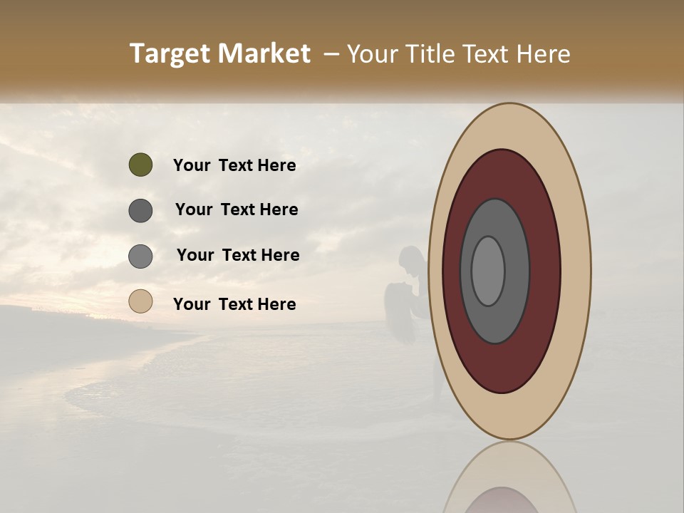 A Man And A Woman Are Kissing On The Beach PowerPoint Template