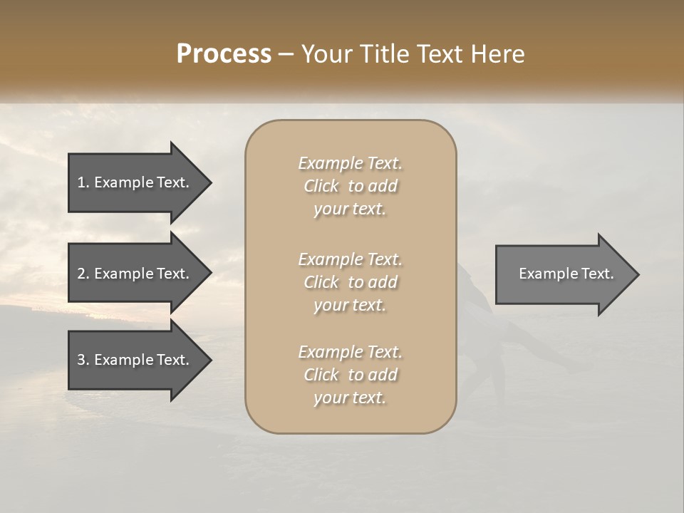A Man And A Woman Are Kissing On The Beach PowerPoint Template