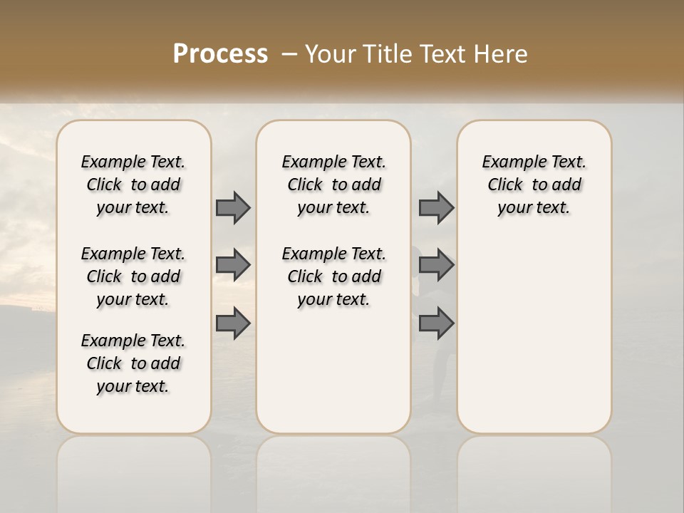 A Man And A Woman Are Kissing On The Beach PowerPoint Template