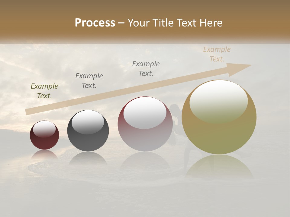 A Man And A Woman Are Kissing On The Beach PowerPoint Template