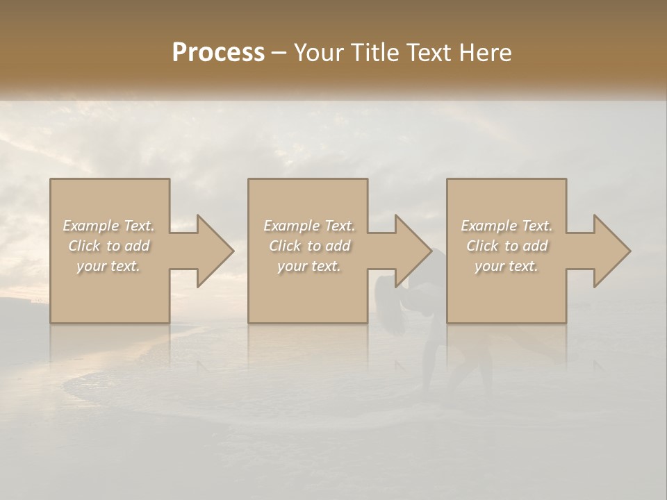 A Man And A Woman Are Kissing On The Beach PowerPoint Template