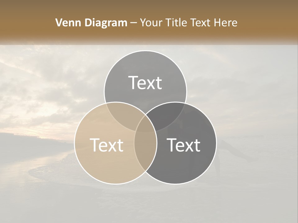 A Man And A Woman Are Kissing On The Beach PowerPoint Template