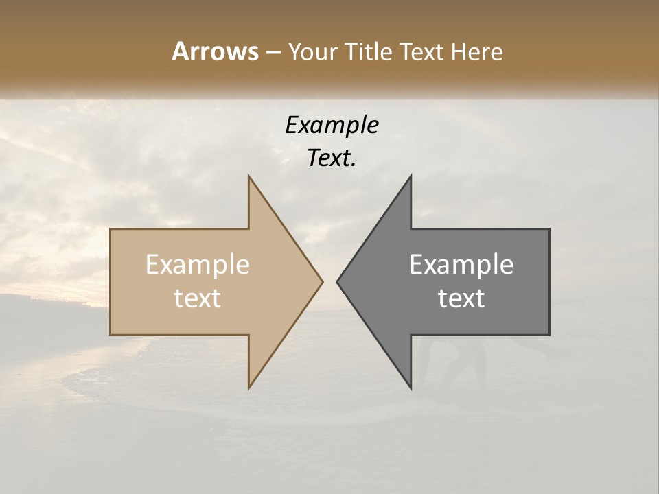 A Man And A Woman Are Kissing On The Beach PowerPoint Template