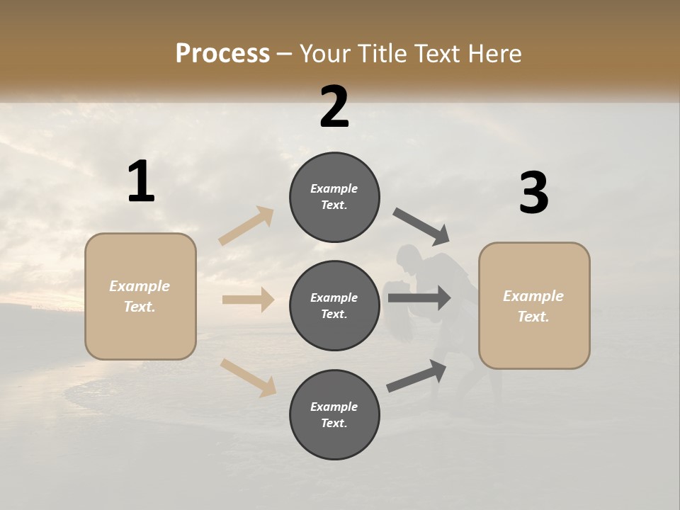A Man And A Woman Are Kissing On The Beach PowerPoint Template