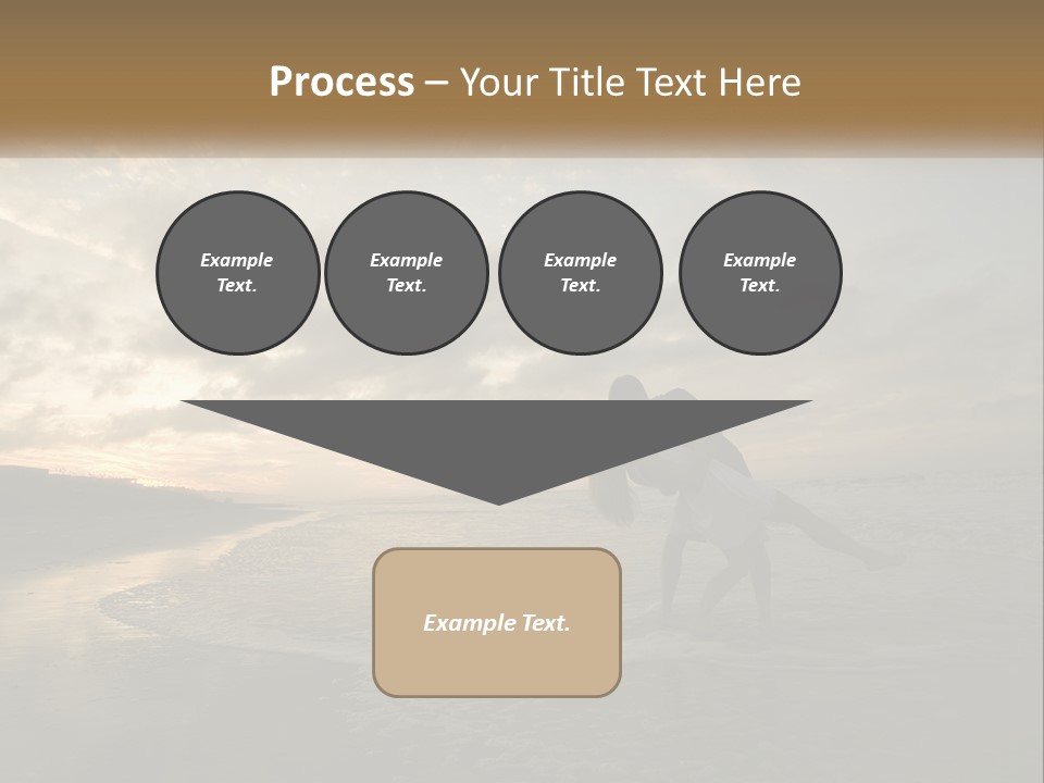 A Man And A Woman Are Kissing On The Beach PowerPoint Template