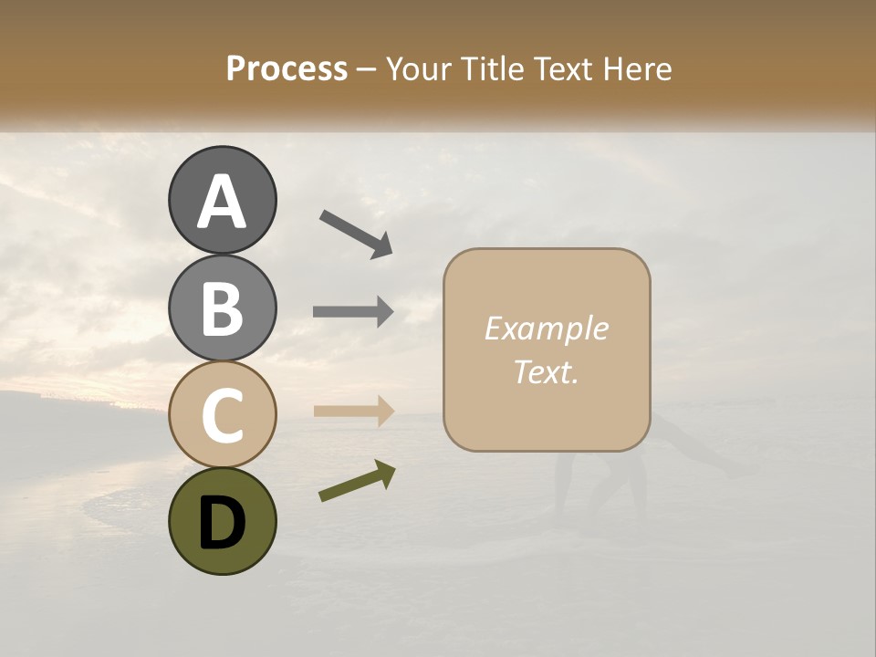 A Man And A Woman Are Kissing On The Beach PowerPoint Template