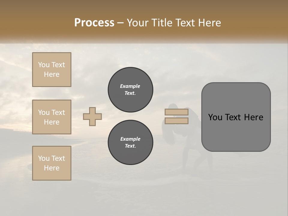 A Man And A Woman Are Kissing On The Beach PowerPoint Template