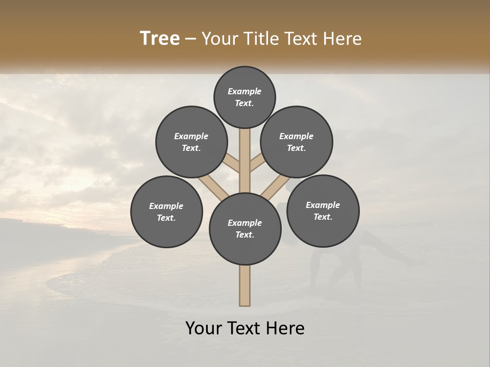 A Man And A Woman Are Kissing On The Beach PowerPoint Template