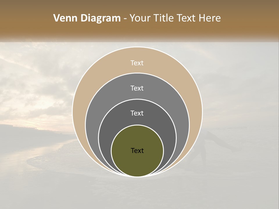 A Man And A Woman Are Kissing On The Beach PowerPoint Template