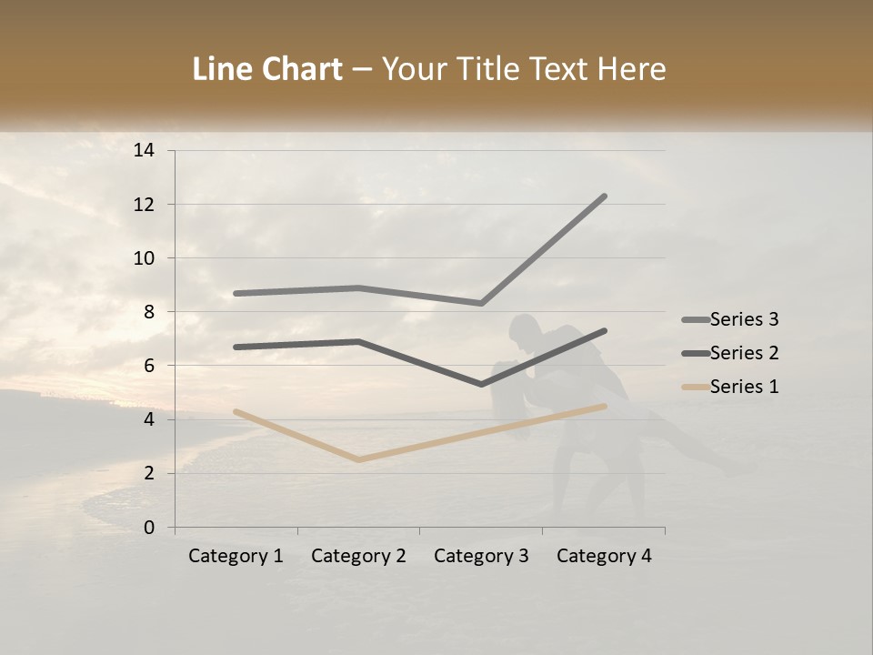 A Man And A Woman Are Kissing On The Beach PowerPoint Template