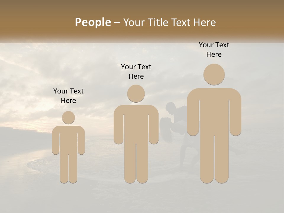 A Man And A Woman Are Kissing On The Beach PowerPoint Template