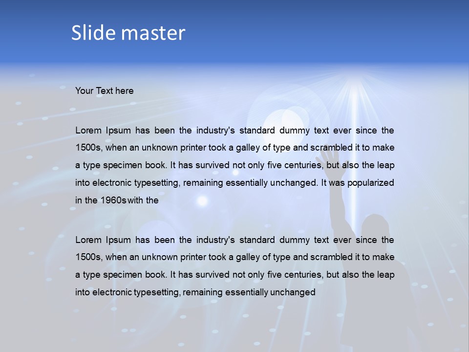 A Silhouette Of A Person Reaching Up To A Star PowerPoint Template