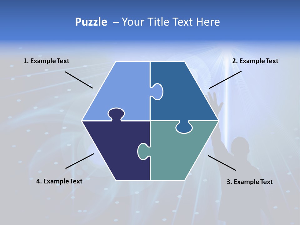 A Silhouette Of A Person Reaching Up To A Star PowerPoint Template