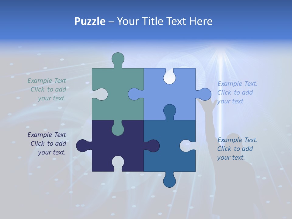 A Silhouette Of A Person Reaching Up To A Star PowerPoint Template