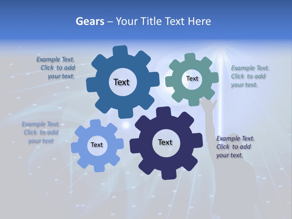 A Silhouette Of A Person Reaching Up To A Star PowerPoint Template