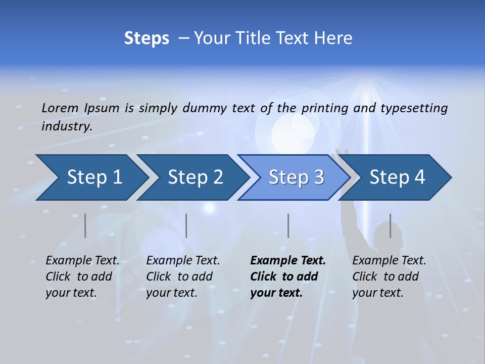 A Silhouette Of A Person Reaching Up To A Star PowerPoint Template