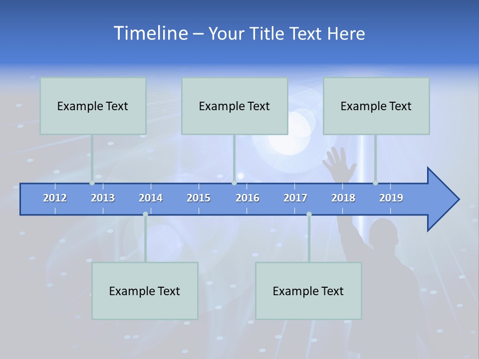A Silhouette Of A Person Reaching Up To A Star PowerPoint Template