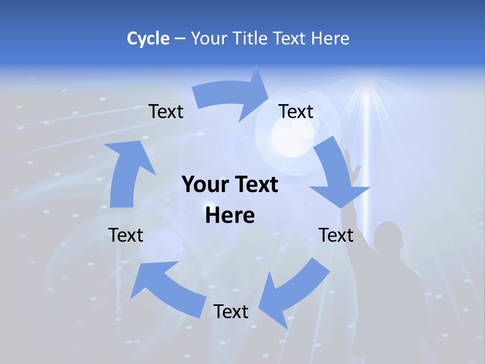 A Silhouette Of A Person Reaching Up To A Star PowerPoint Template