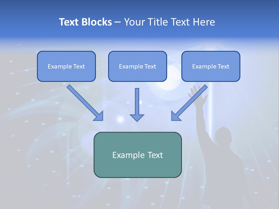 A Silhouette Of A Person Reaching Up To A Star PowerPoint Template