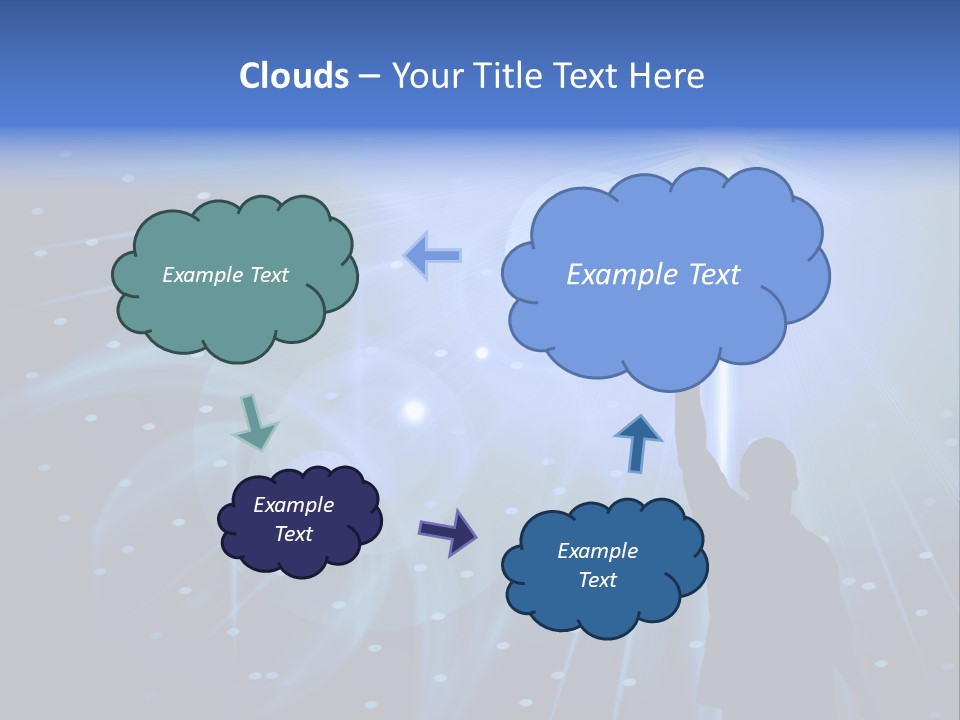 A Silhouette Of A Person Reaching Up To A Star PowerPoint Template