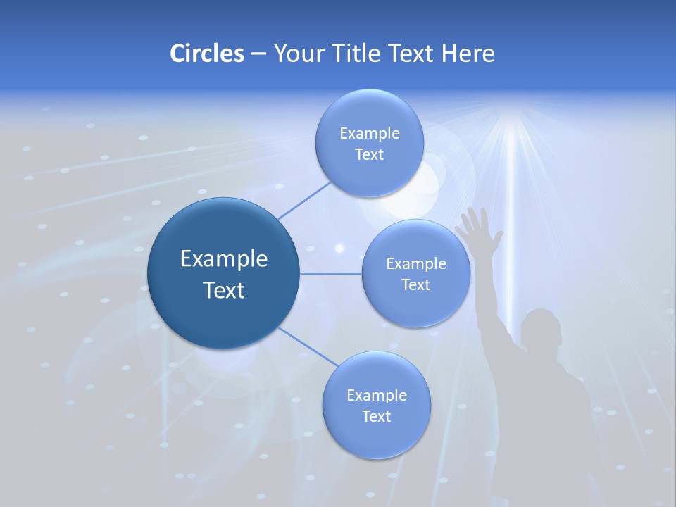 A Silhouette Of A Person Reaching Up To A Star PowerPoint Template