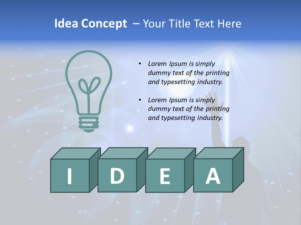 A Silhouette Of A Person Reaching Up To A Star PowerPoint Template