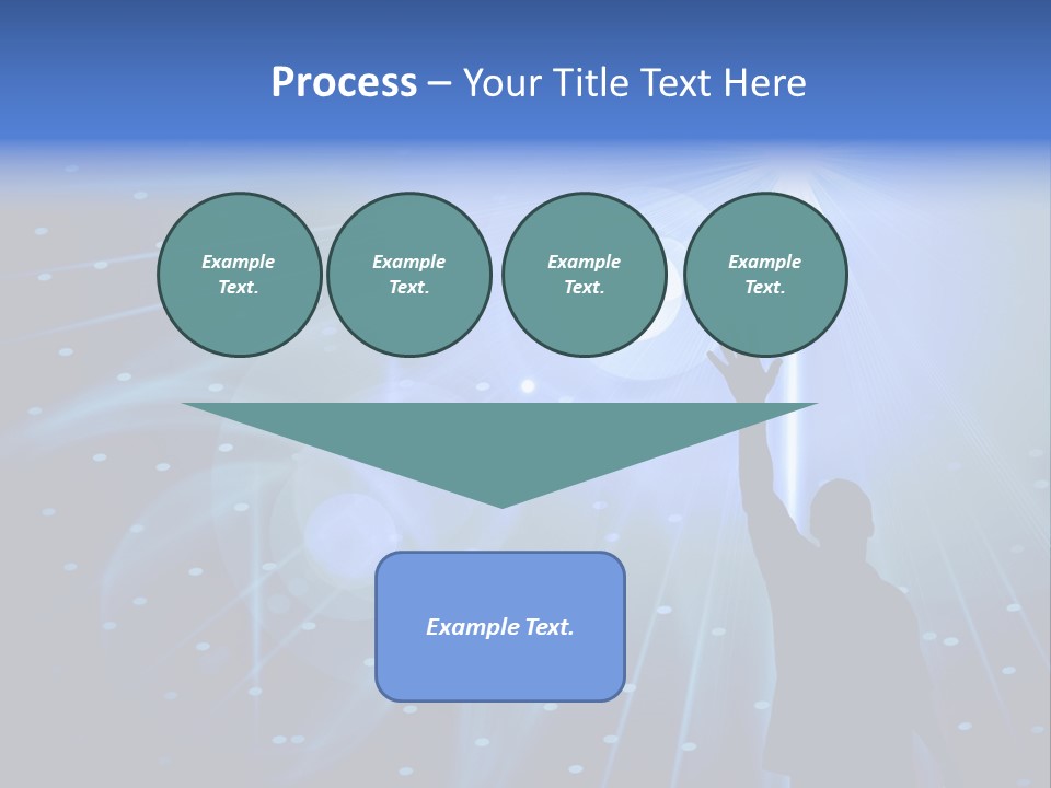 A Silhouette Of A Person Reaching Up To A Star PowerPoint Template