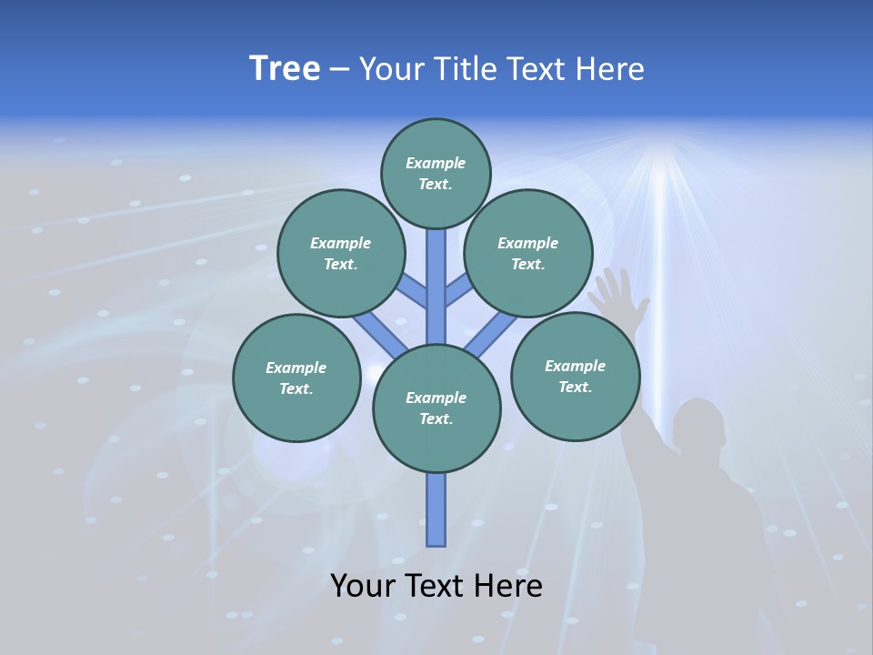 A Silhouette Of A Person Reaching Up To A Star PowerPoint Template