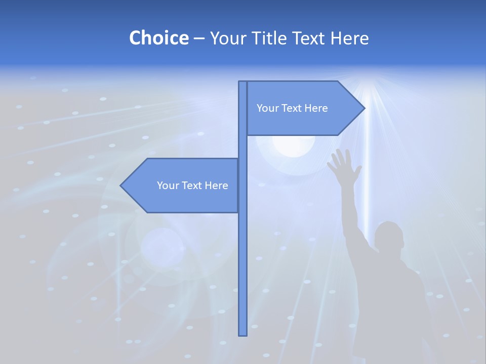 A Silhouette Of A Person Reaching Up To A Star PowerPoint Template