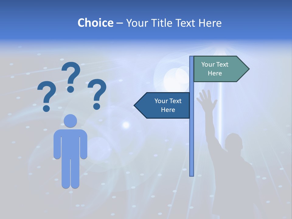 A Silhouette Of A Person Reaching Up To A Star PowerPoint Template