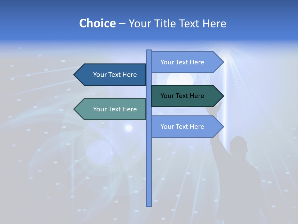 A Silhouette Of A Person Reaching Up To A Star PowerPoint Template