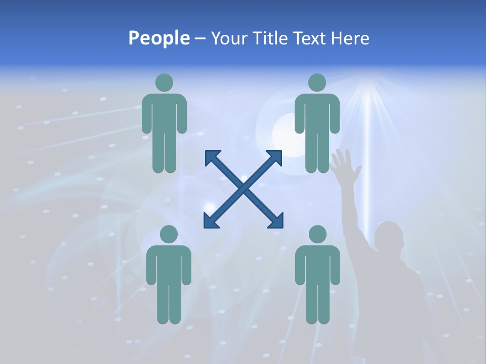 A Silhouette Of A Person Reaching Up To A Star PowerPoint Template