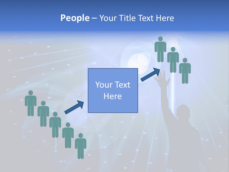 A Silhouette Of A Person Reaching Up To A Star PowerPoint Template