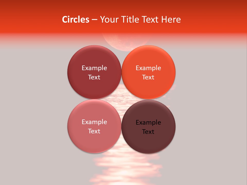 A Red Moon Over A Body Of Water PowerPoint Template