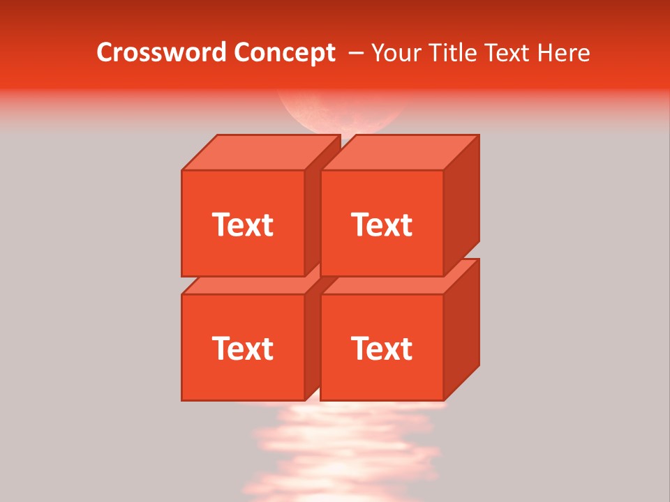 A Red Moon Over A Body Of Water PowerPoint Template