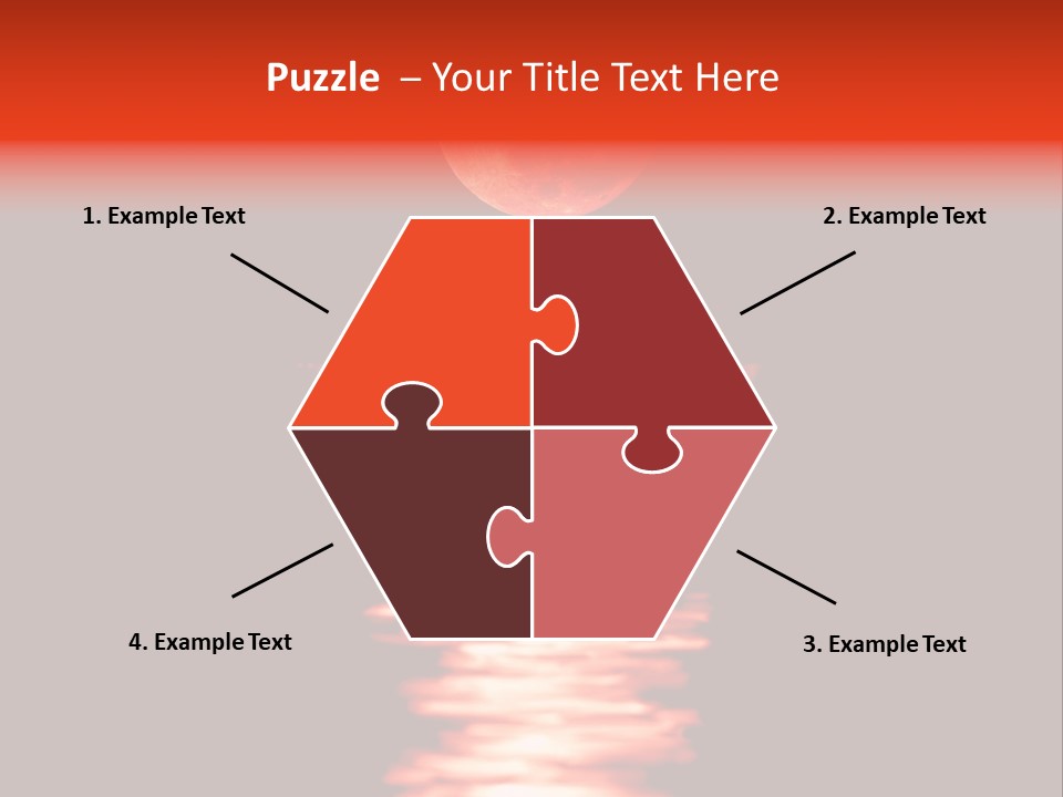 A Red Moon Over A Body Of Water PowerPoint Template