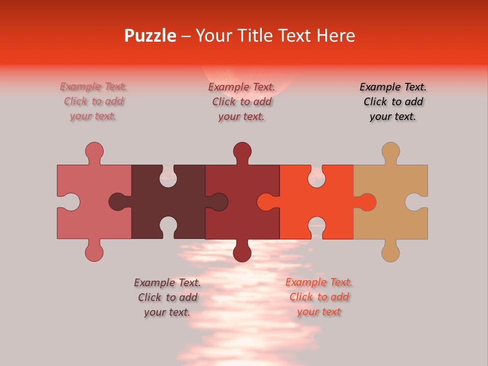 A Red Moon Over A Body Of Water PowerPoint Template