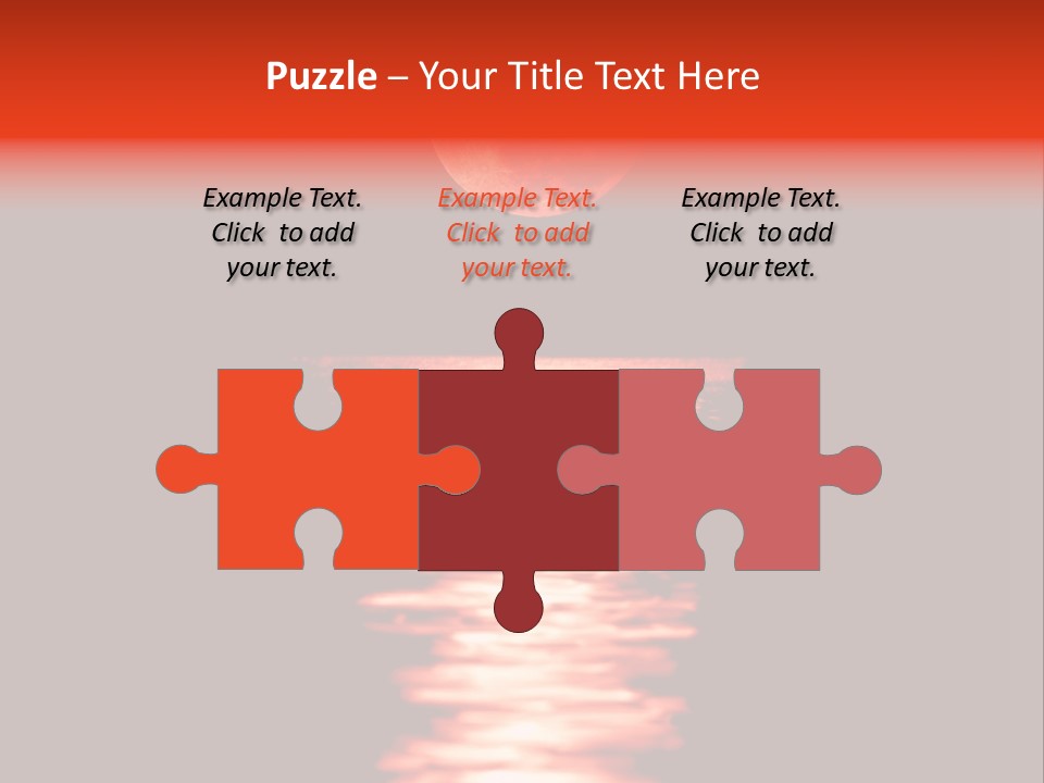 A Red Moon Over A Body Of Water PowerPoint Template