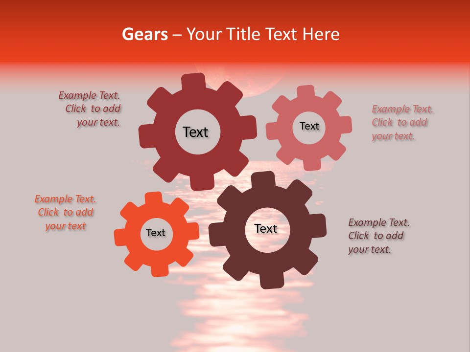 A Red Moon Over A Body Of Water PowerPoint Template