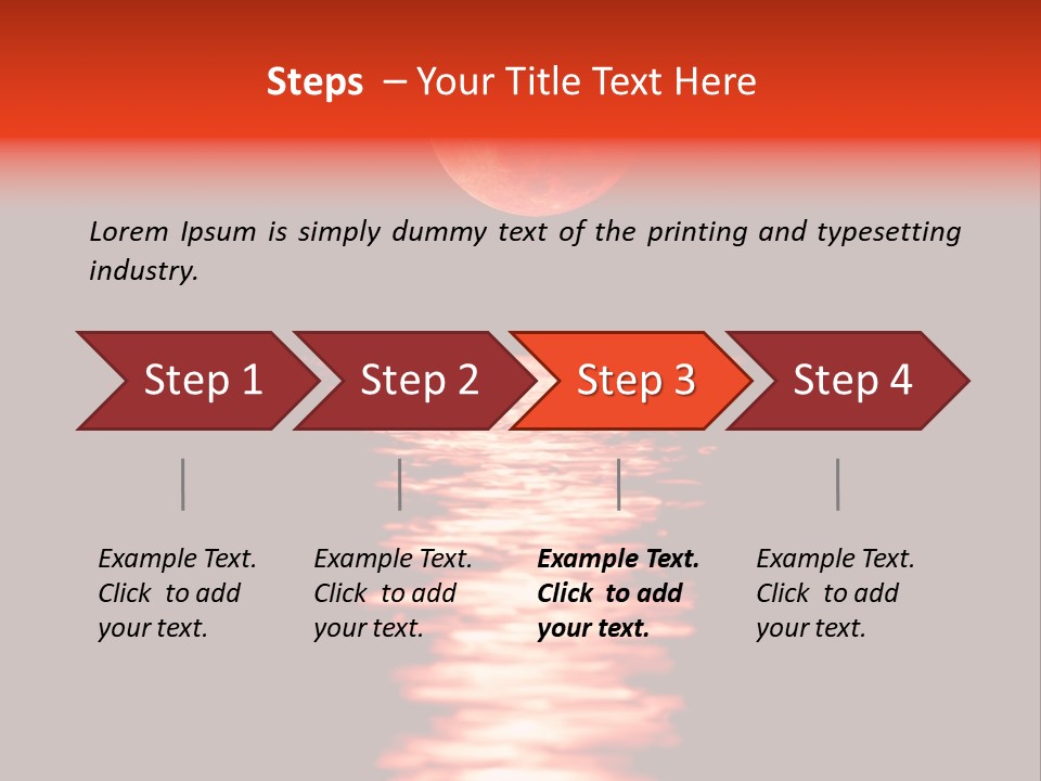 A Red Moon Over A Body Of Water PowerPoint Template
