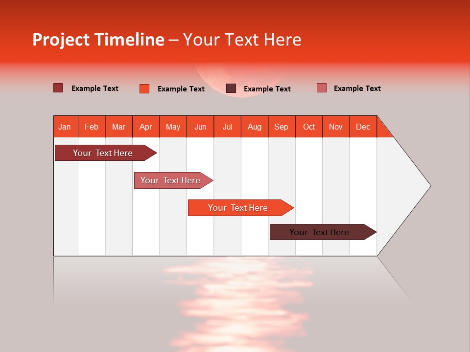 A Red Moon Over A Body Of Water PowerPoint Template