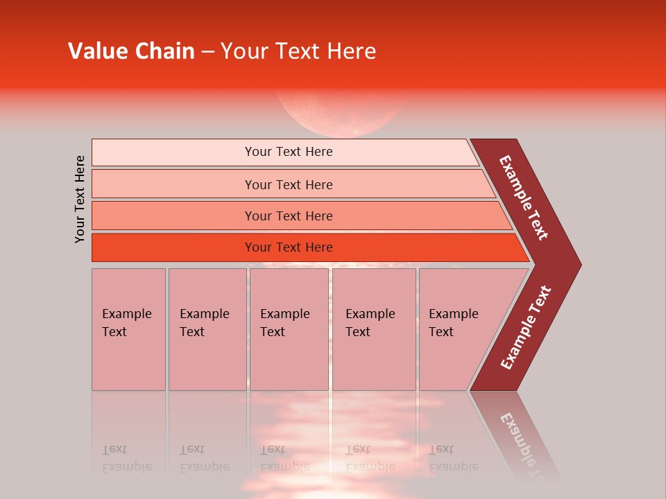 A Red Moon Over A Body Of Water PowerPoint Template