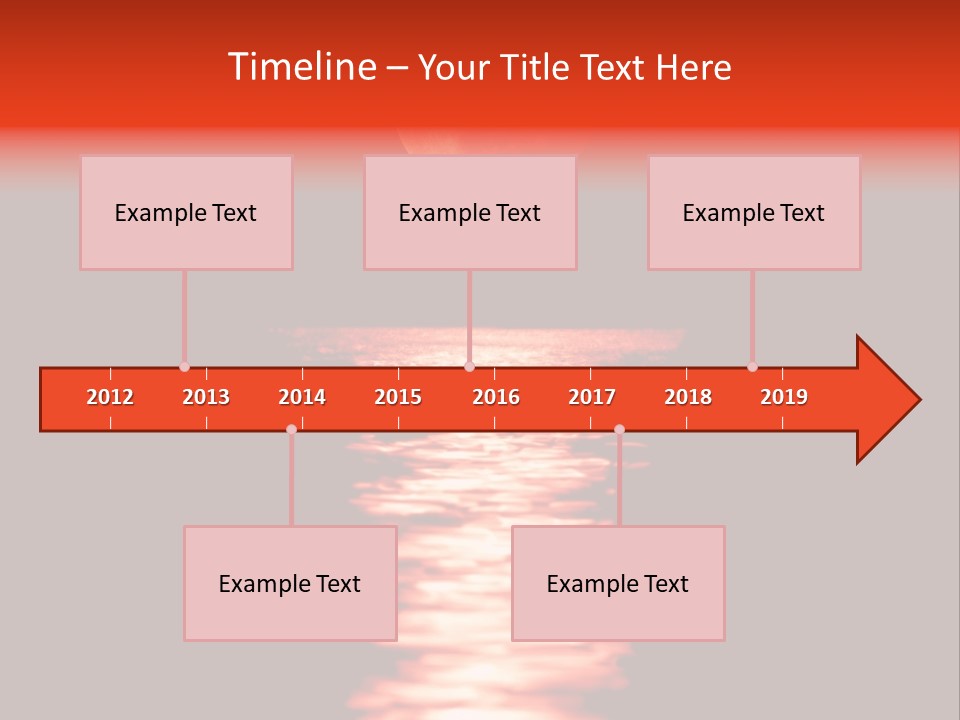 A Red Moon Over A Body Of Water PowerPoint Template