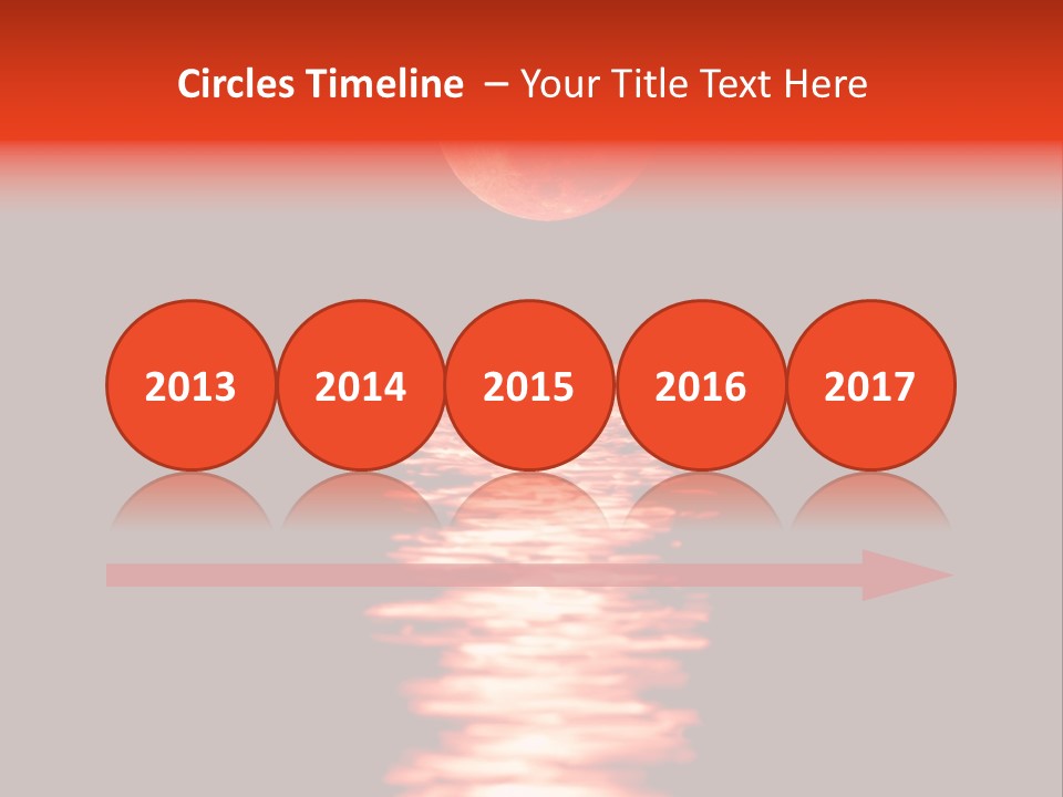 A Red Moon Over A Body Of Water PowerPoint Template