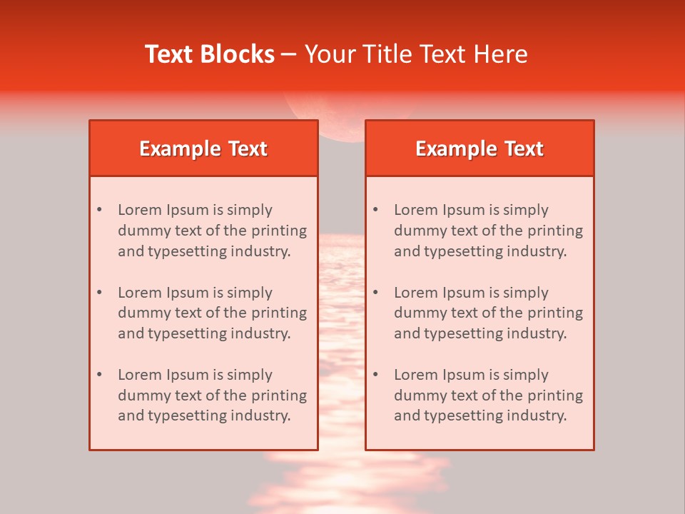 A Red Moon Over A Body Of Water PowerPoint Template