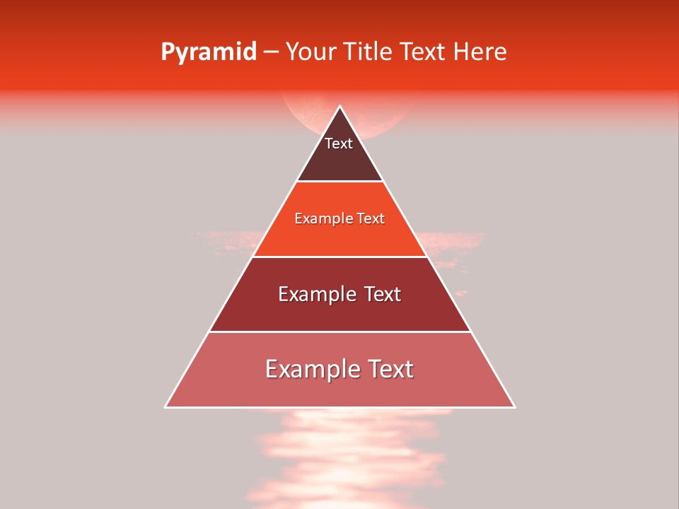 A Red Moon Over A Body Of Water PowerPoint Template